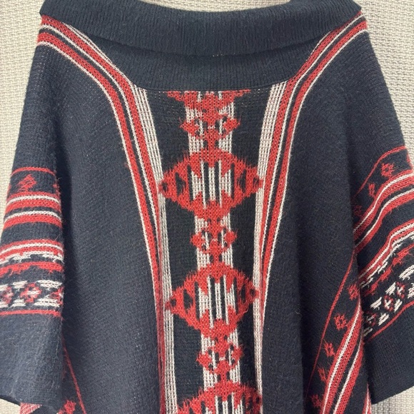 Vtg 70’s Sturbridge by Roosevelt Southwestern Knit Shawl Poncho Tribal One Size - Picture 8 of 10